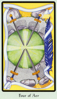  - Faery Wicca Tarot -  - Four Of Swords