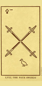 ˣUSG - Egyptian Tarot -  - Four Of Swords