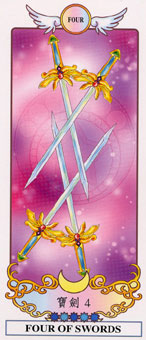 ϣ - Grecian Eudaemon Tarot -  - Four Of Swords