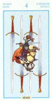 ƽ - Tarots Of The Golden Dawnt -  - Four Of Swords