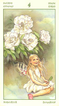 ֮ - The Spirit Of Flowers Tarot -  - Four Of Swords