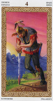 ³ - Tarot of Druids -  - Four Of Swords