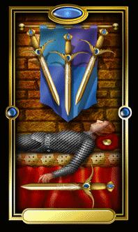 Ѥ - Gilded Tarot -  - Four Of Swords