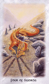  - The Celtic Dragon Tarot -  - Four Of Swords