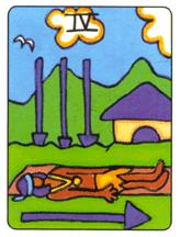  - African Tarot -  - Four Of Swords