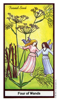 ҩ - Herbal Tarot - Ȩ - Four Of Wands