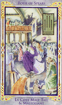 ɪ - Legend Arthurian Tarot - Ȩ - Four Of Wands