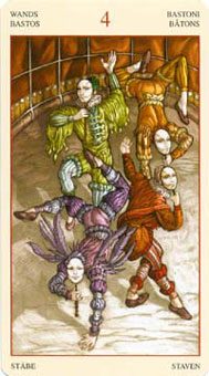 ɯ - Mona Lisa Tarot - Ȩ - Four Of Wands