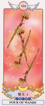 ϣ - Grecian Eudaemon Tarot - Ȩ - Four Of Wands