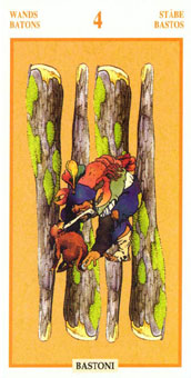 ƽ - Tarots Of The Golden Dawnt - Ȩ - Four Of Wands