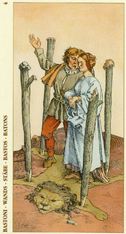 Ŷ - Tarot of Durer - Ȩ - Four Of Wands