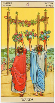 ӽΰ - Tarot of the New Vision - Ȩ - Four Of Wands