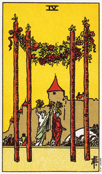 ԭʼΰ - Original Rider-Waite Tarot - Ȩ - Four Of Wands