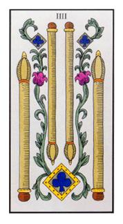 ʹ - Angel Tarot - Ȩ - Four Of Wands