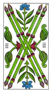  - Classic Tarot - Ȩ - Four Of Wands