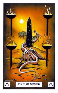  - Dragon Tarot - Ȩ - Four Of Wands