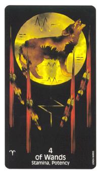 ѻħ - Crows Magick Tarot - Ȩ - Four Of Wands