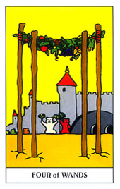 С - Gummy Bear Tarot - Ȩ - Four Of Wands