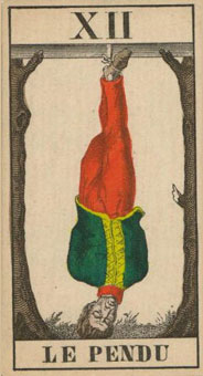 1JJʿ1870 - 1JJ Swiss Tarot 1870 -  - The Hanged Man