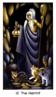 è - Cat People Tarot - ʿ - The Hermit