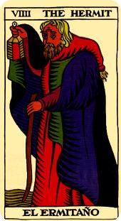  - Marseilles Tarot - ʿ - The Hermit