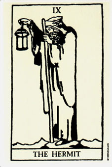 ҹ - Glow In The Dark Tarot - ʿ - The Hermit