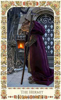 ˲è - Baroque Bohemian Cats Tarot - ʿ - The Hermit