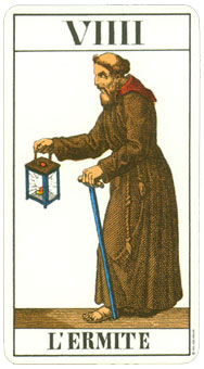 1JJʿ1974 - 1JJ Swiss Tarot 1974 - ʿ - The Hermit