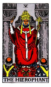 ¡ΰ - Rider Waite Tarot - ʥְ - The Hierophant