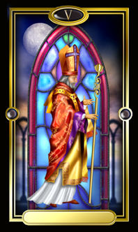 Ѥ - Gilded Tarot - ̻ - The Hierophant