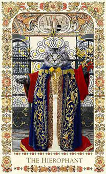 ˲è - Baroque Bohemian Cats Tarot - ̻ - The Hierophant