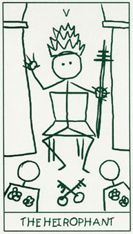  - Stick Figure Tarot - ̻ - The Hierophant