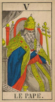 1JJʿ1870 - 1JJ Swiss Tarot 1870 - ̻ - The Hierophant