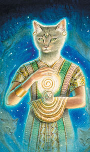 Ԥ - The Animals Divine Tarot - Ů˾ - The High Priestess