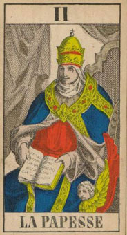 1JJʿ1870 - 1JJ Swiss Tarot 1870 - Ů˾ - The High Priestess