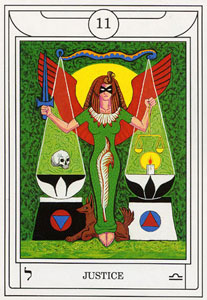 ƽ - Golden Dawn Magical Tarot -  - Justice