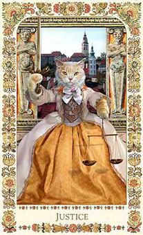 ˲è - Baroque Bohemian Cats Tarot -  - Justice