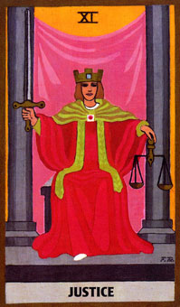 ɫΰ - Golden Rider Tarot -  - Justice