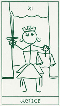  - Stick Figure Tarot -  - Justice