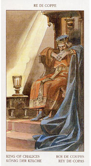 文艺复兴塔罗牌 - Tarot of The Renaissance - 圣杯国王 - King Of Cups