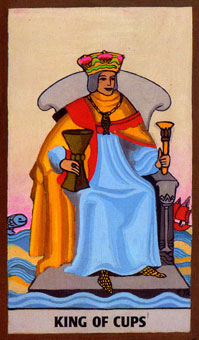 ɫΰ - Golden Rider Tarot - ʥ - King Of Cups