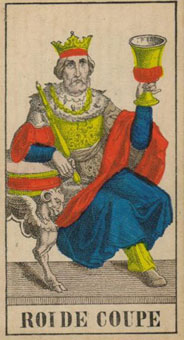 1JJʿ1870 - 1JJ Swiss Tarot 1870 - ʥ - King Of Cups