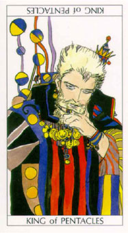 ҰϲТ - Yositaka Amano Tarot - Ǯҹ - King Of Pentacles