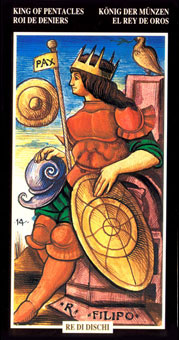  - Illuminate Ancient Tarots - Ǯҹ - King Of Pentacles