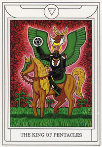 ƽ - Golden Dawn Magical Tarot - Ǯҹ - King Of Pentacles