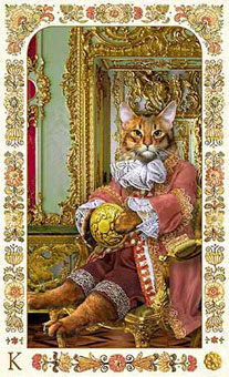 ˲è - Baroque Bohemian Cats Tarot - Ǯҹ - King Of Pentacles