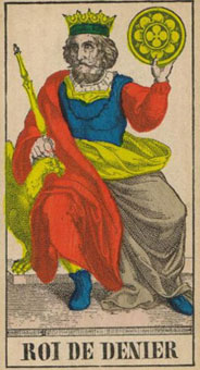 1JJʿ1870 - 1JJ Swiss Tarot 1870 - Ǯҹ - King Of Pentacles