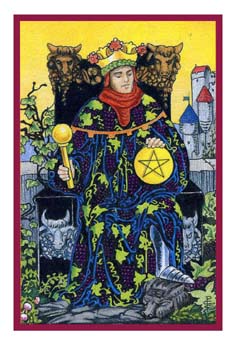 伊壁鸠鲁塔罗牌 - epicurean tarot - 钱币国王 - king of pentacles