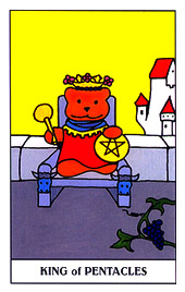 小熊塔罗牌 - gummy bear tarot - 钱币国王 - king of pentacles