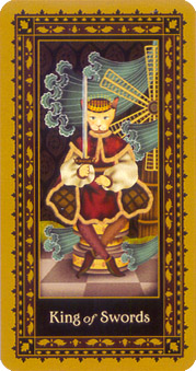 è - Medieval Cat Tarot -  - King Of Swords